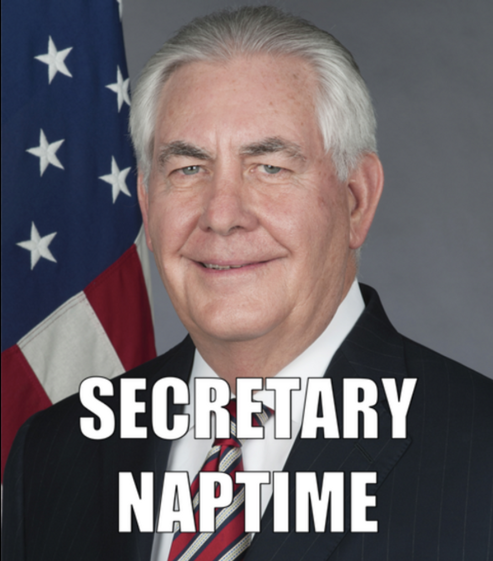 Rex Tillerson: Making Naptime Great Again!