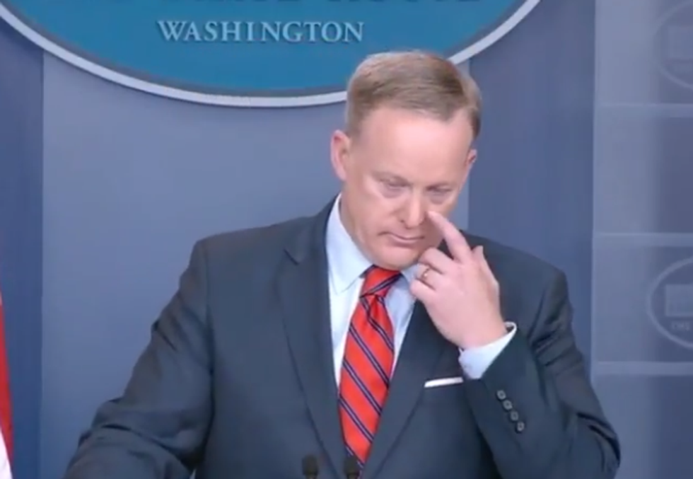 Sean Spicer Awakens From Beautiful Dream Where Trump Jr. Never Conspired With Russia
