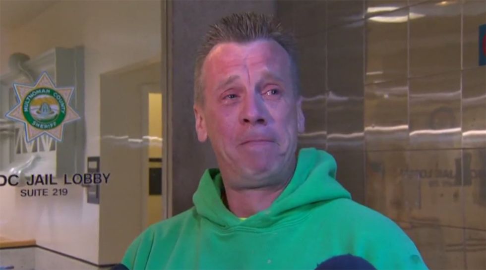 Asshole 'Patriot' Who Threatened Muslim Couple Cries Real Tears After Arrest