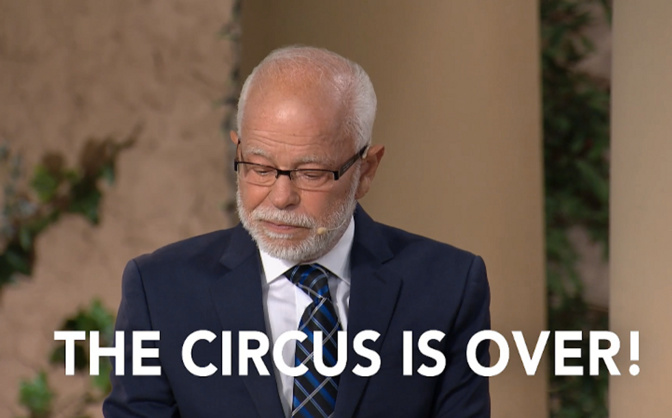 Jesus Coming Back Soon To Yell At Us For Murdering The Ringling Brothers Circus, Says Jim Bakker