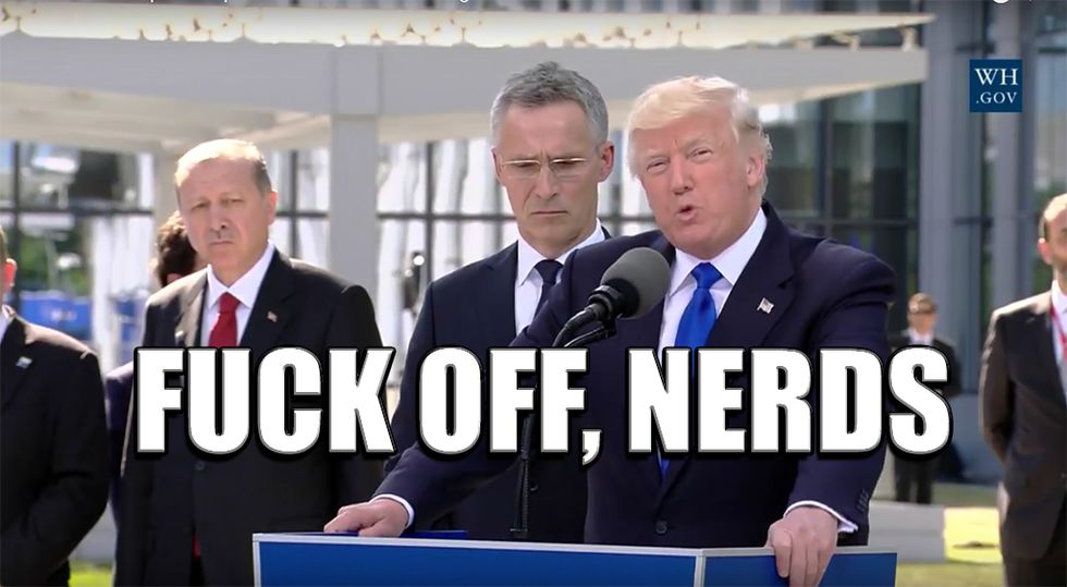 Trump Pisses On US Allies Like Russian Pee Hookers. Wonkagenda for Fri. May 26, 2017