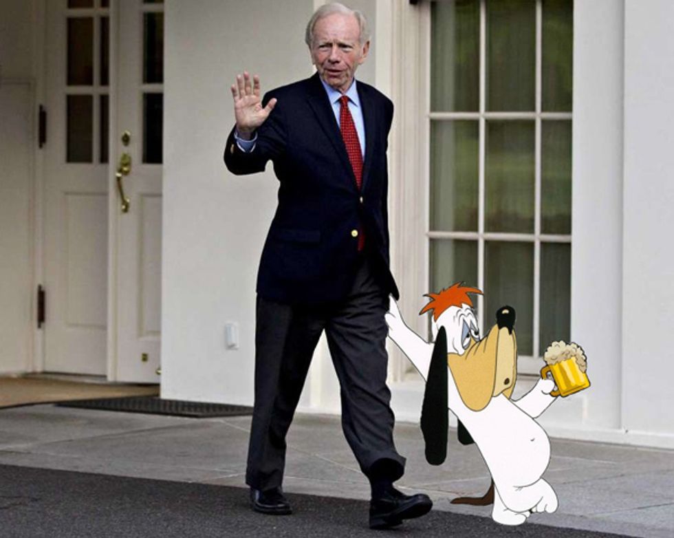 Joe Lieberman. Door. Ass. Buh-Bye!