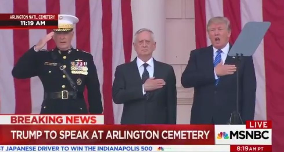 At Solemn Memorial Day Ceremony, Donald Trump Solemnly Sings, Dances Like Six-Year-Old
