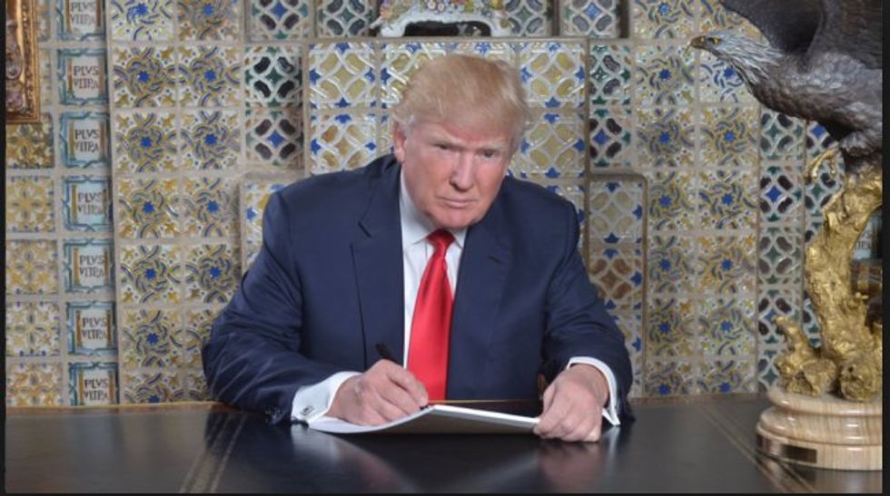 Donald Trump Was The First To Sign Holocaust Memorial Yearbook's Crack