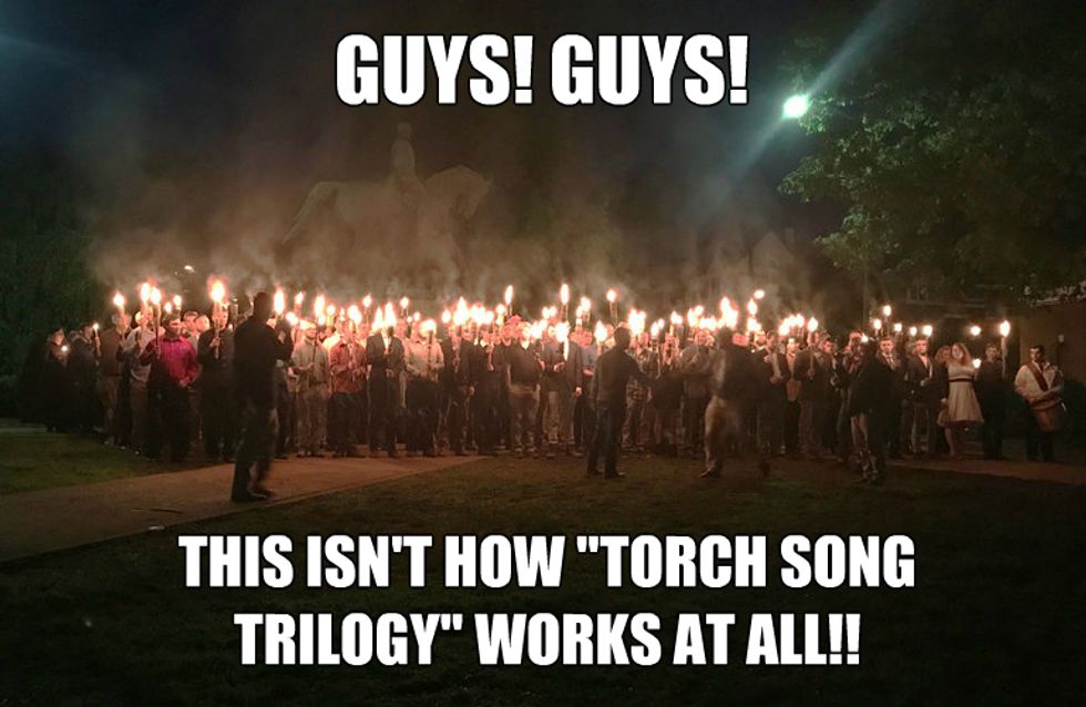 Alt-White Dipwad Richard Spencer Leads Candlelight Vigil For Confederates' Hurt Feelings