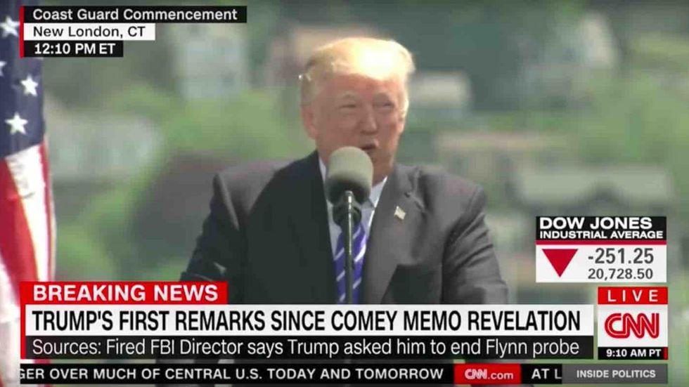 Trump Blesses Coast Guard With Inspirational Speech On His Struggles As A Victim Of The Lamestream Media