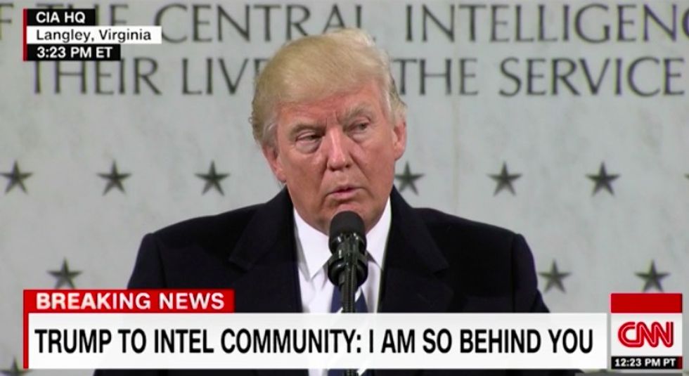 Here's A Video Of What Trump's Five Minute Standing Ovation At The CIA Might Have Looked Like, For Science!