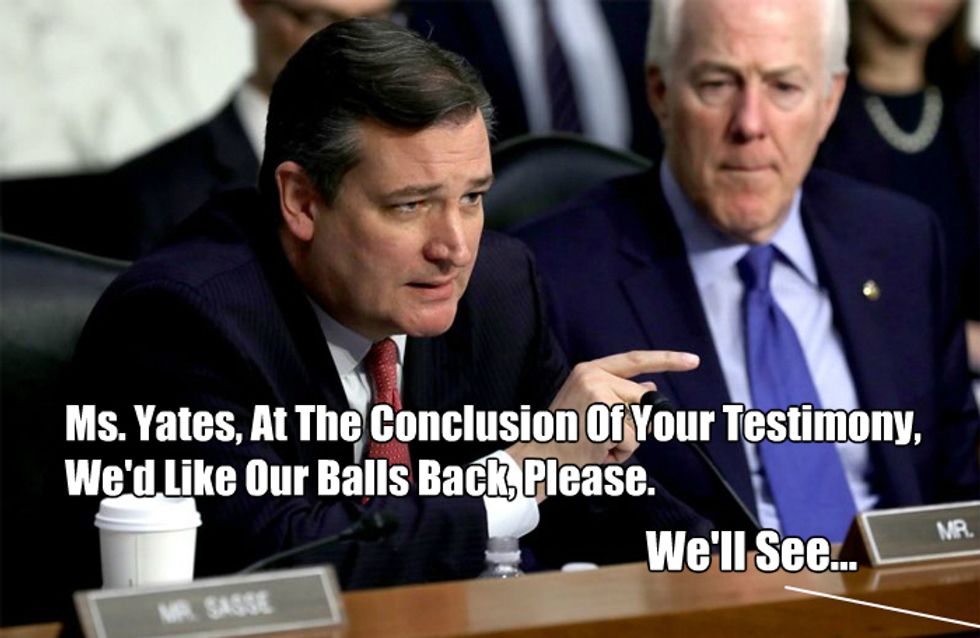 Sally Yates Knows What Is Unconstitutional And It Is Ted Cruz's Face!