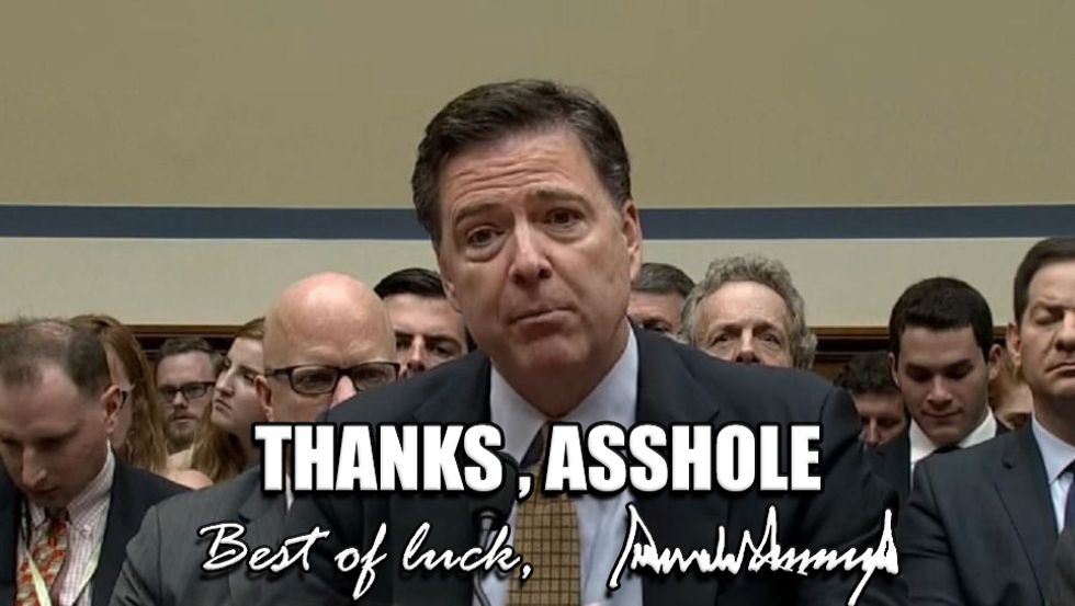 Your James Comey Firing Shitshow! Wonkagenda For Wed., May 10, 2017