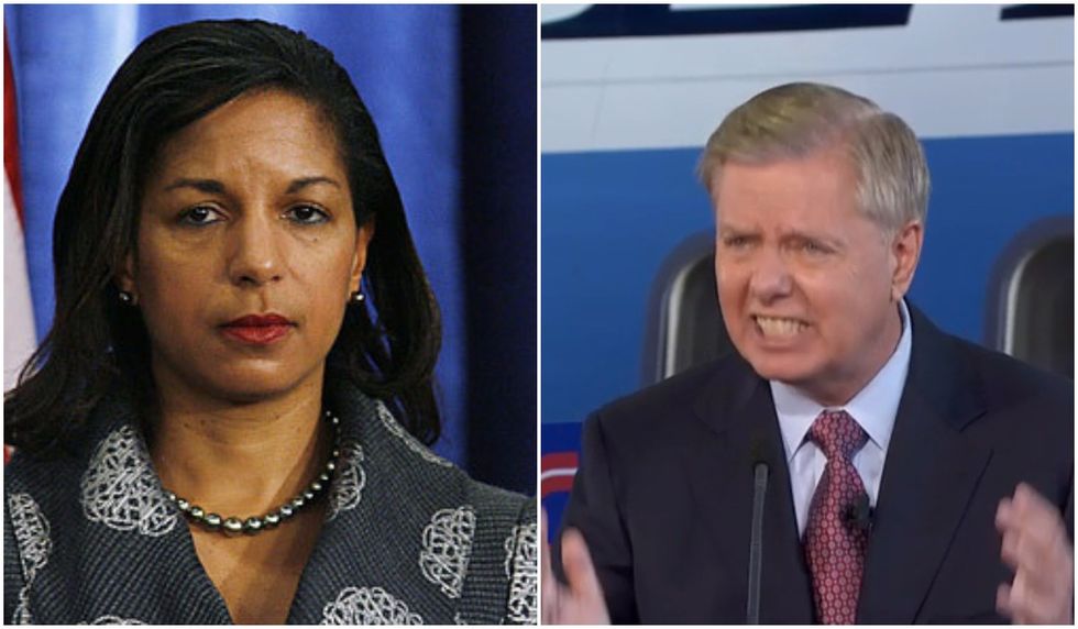 Obama NSA Susan Rice Invites Lindsey Graham To Eat This Bag Of Dicks