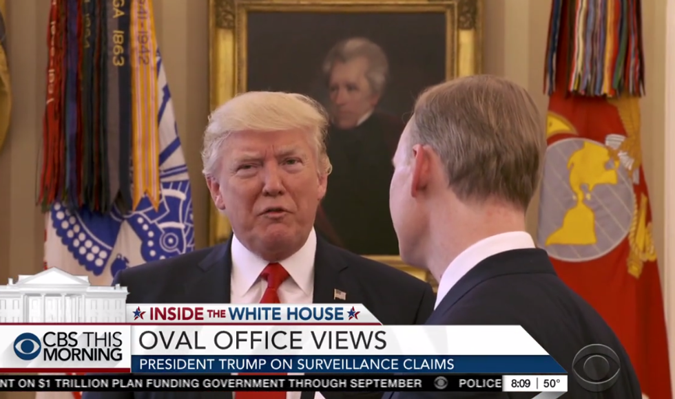 Trump Just Gonna Kick This CBS Reporter Out Of His Office, Nothing To See Here Move Along