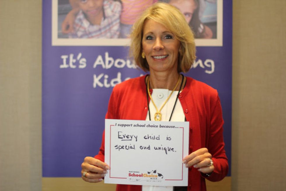 Betsy DeVos Wants Everyone To Be Happy. Bigots, And The Immigrant Kids They Rat Out To ICE