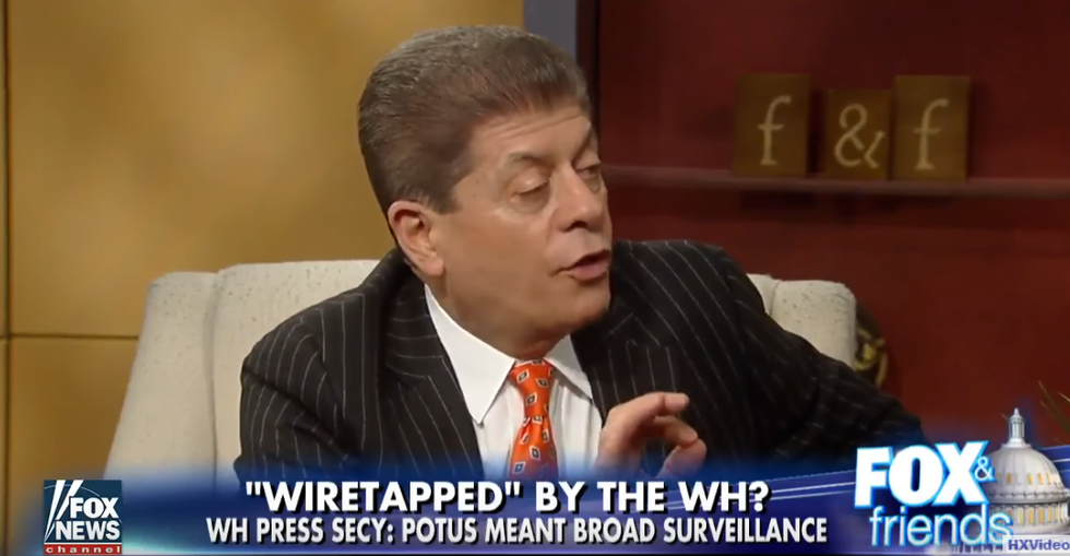 Stupid Fox News Judge Napolitano Telling Stupid Trump About 'Wire Tapps' Through The TV Again