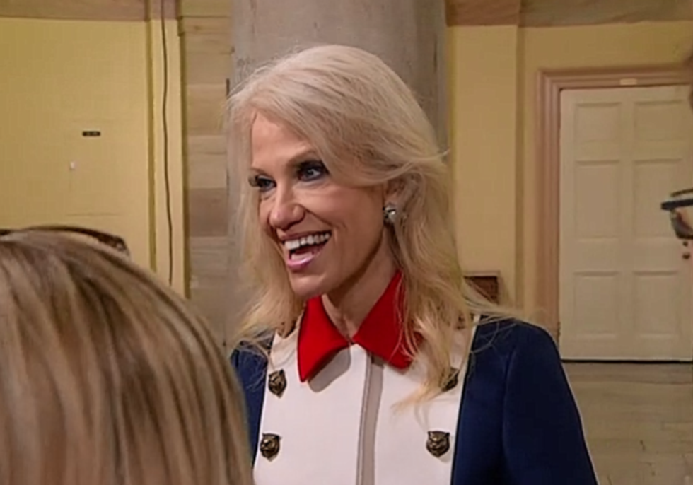Fashion Icon Kellyanne Conway Can't Stop Pimping Ivanka Trump's Ugly Ass Clothes