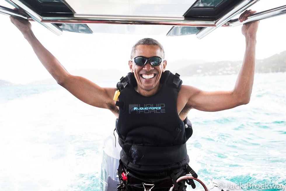 Screw It, Let's Watch Barack Obama Kite-Surfing Wet And Half-Nekkid