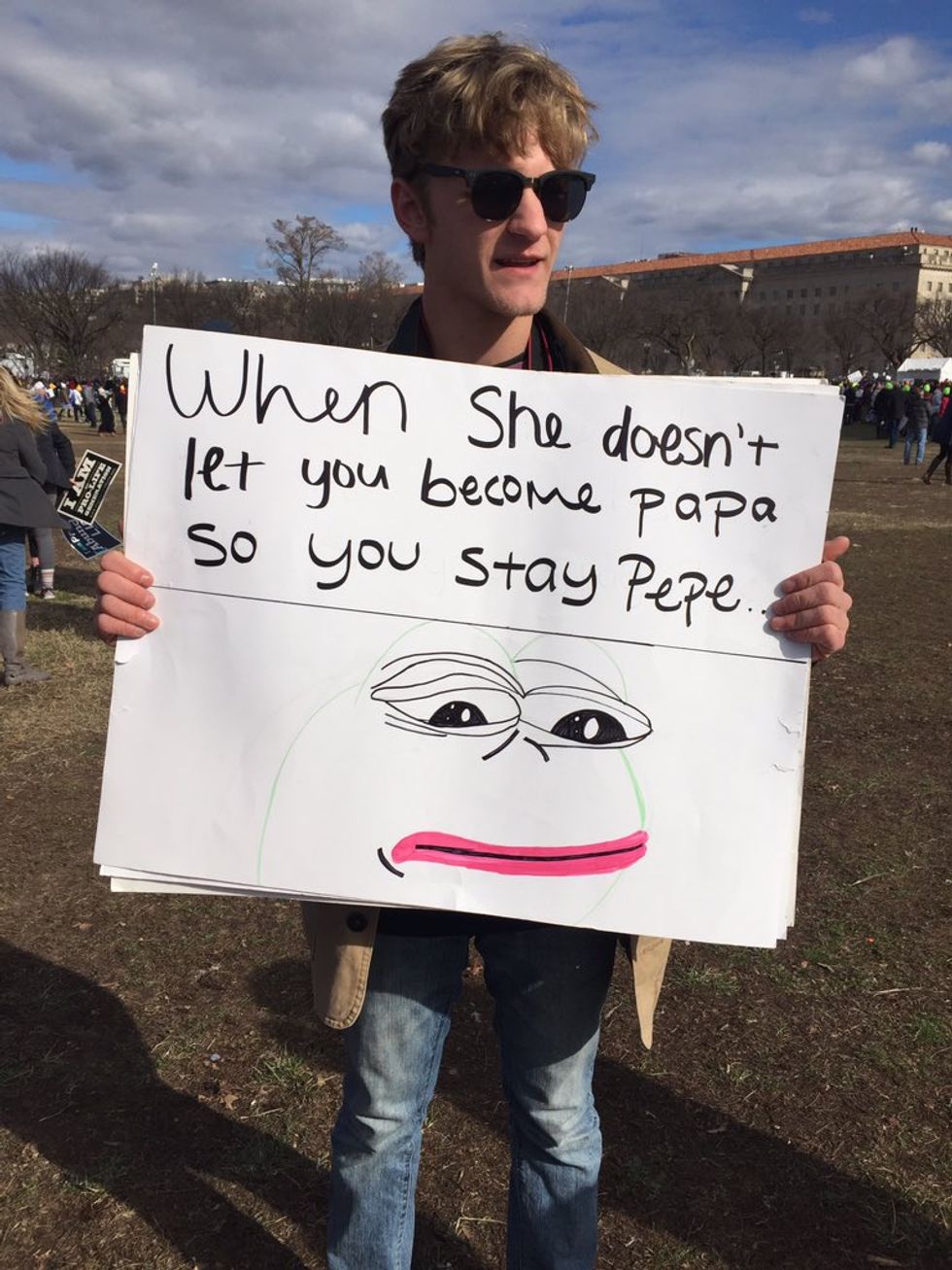 In Which The #MarchForLife Merges With The #BetaUprising. Thanks, Racist Cartoon Frog!