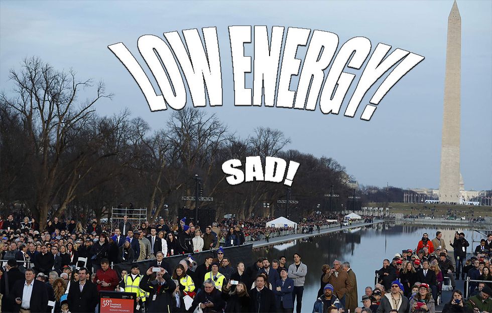 Trump's LOW ENERGY Inauguration. Wonkagenda for Friday, January 20, 2016