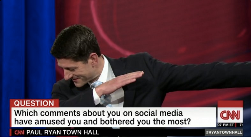 Silly Paul Ryan 'Dabs' While Taking Healthcare From Millions Of Americans