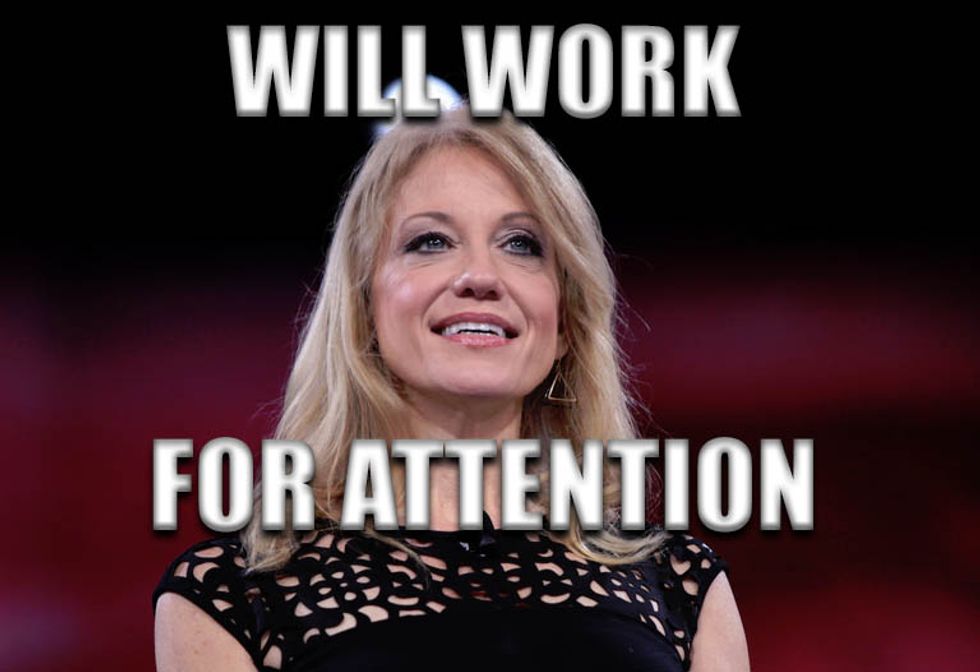 Kellyanne Conway Panhandling For Own Salary Now