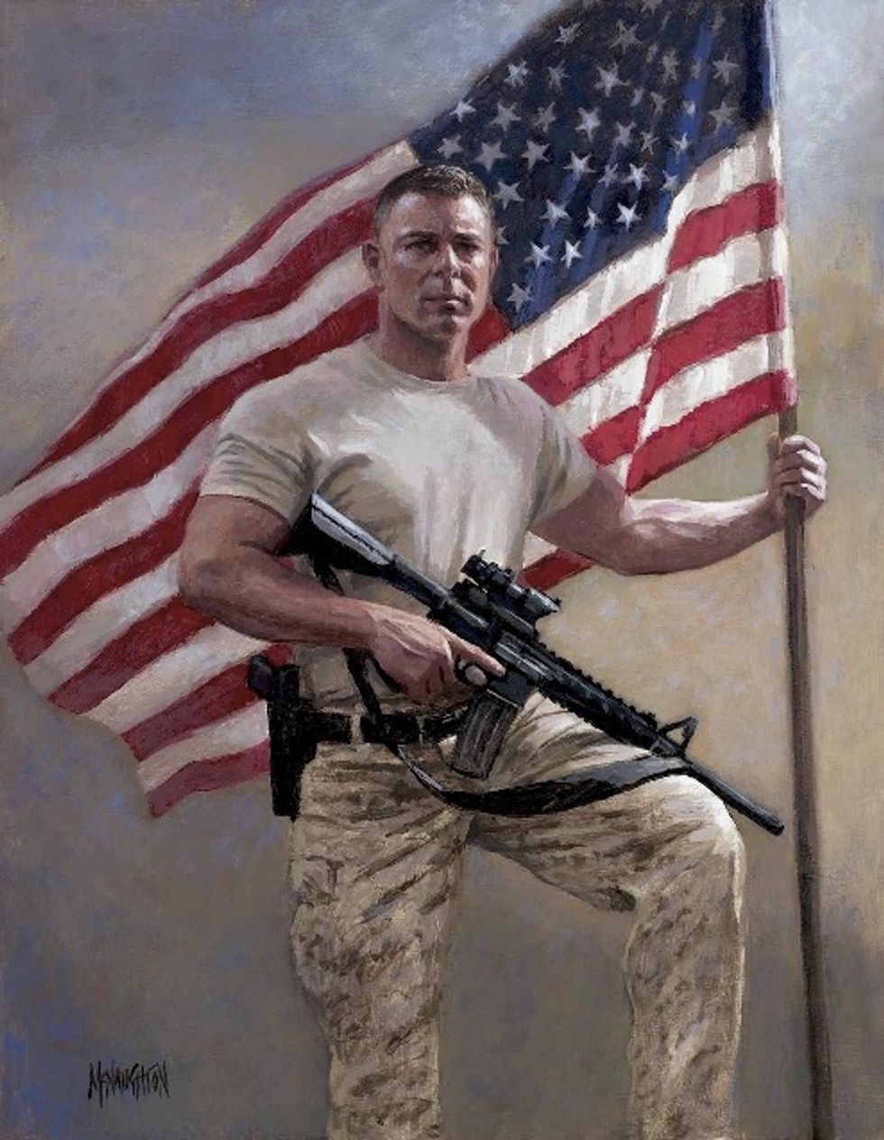 Instead of Trying To Be Funny About Ted Cruz Lecturing Trayvon Martin's Mom, Here Is A Stand Your Ground Painting Instead