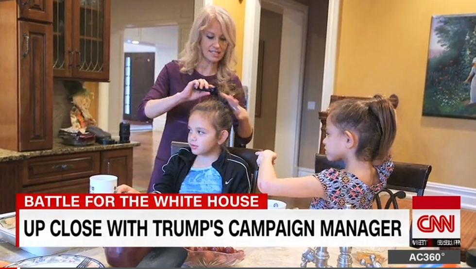 Kellyanne Conway Can't Delete Donald Trump's Twitter, Because She's Not His Real Dad