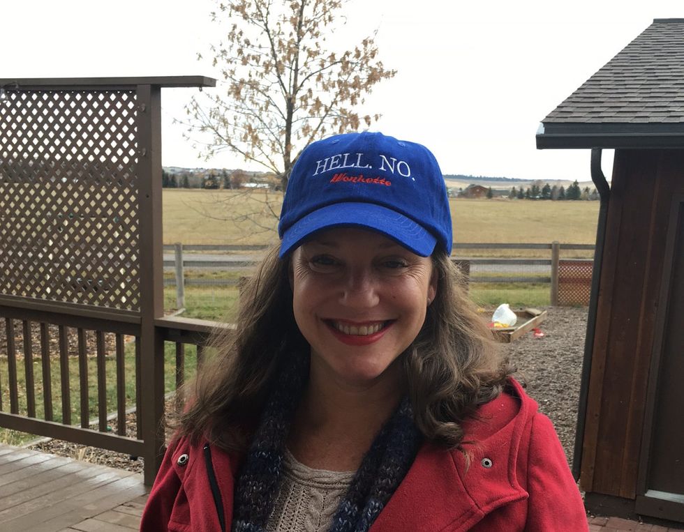 We Made You This HELL. NO. Blue Baseball Cap, Because Donald Trump Can F*ck Himself Is Why