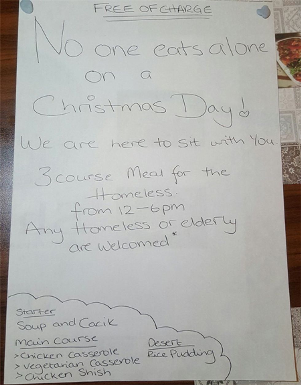 Muslim Restaurant Declares War On Christmas By Offering Free Meals To Homeless, Elderly. What Are They Up To????