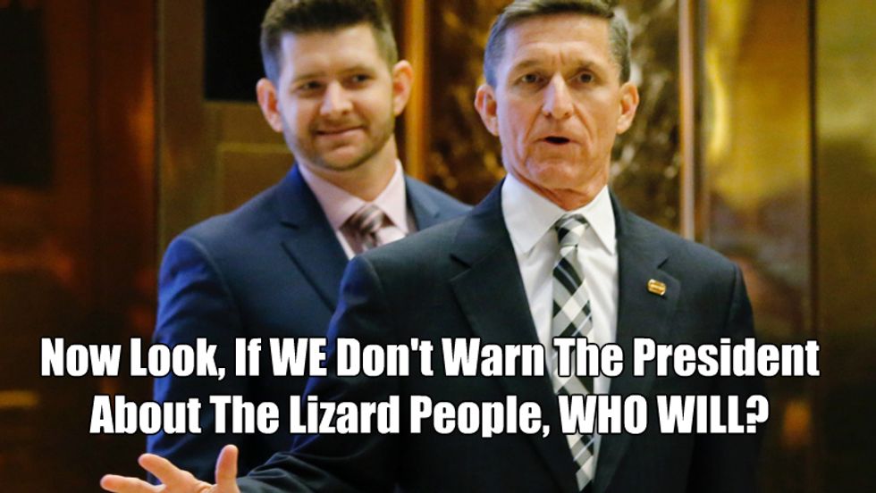Gen. Michael Flynn's Awful 'Pizzagate'-Promoting Son No Longer On Trump Transition Team. Now, About His Dad...