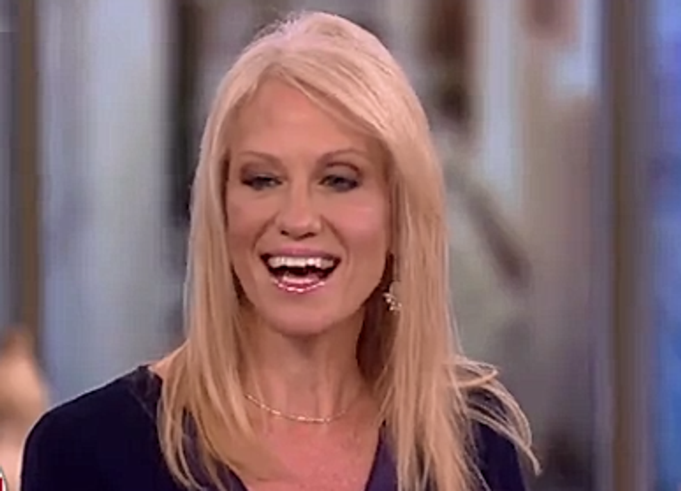 Kellyanne Conway Losing Sh*t Over Sexist 'Morning Joe' Saying Daddy Trump Is Mad At Her
