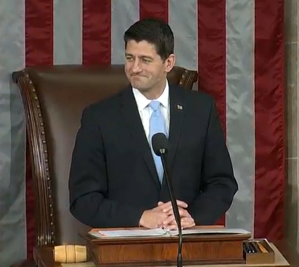 Congress Gives Paul Ryan Speaker's Gavel, To Choke On