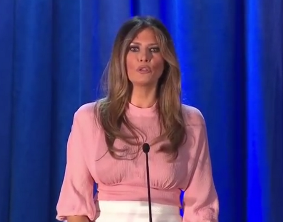 Melania Trump Warns Americans About Evil Cyber-Bullies, Like Her Husband