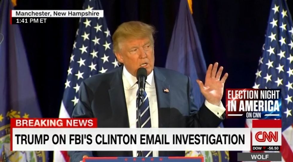 Donald Trump Jizzes Pants Over Hillary Clinton Emails