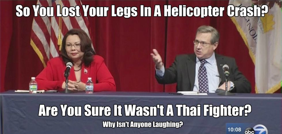 Sen. Mark Kirk 'Jokes' About Tammy Duckworth's Ethnicity, Military Service. How Can He Lose Now?