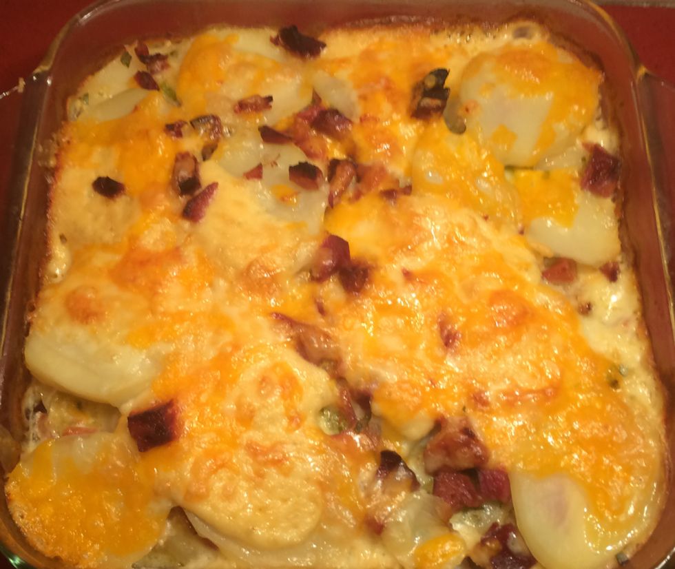 Cuddle Up Under A Blanket Of Scalloped Potatoes And Ham!
