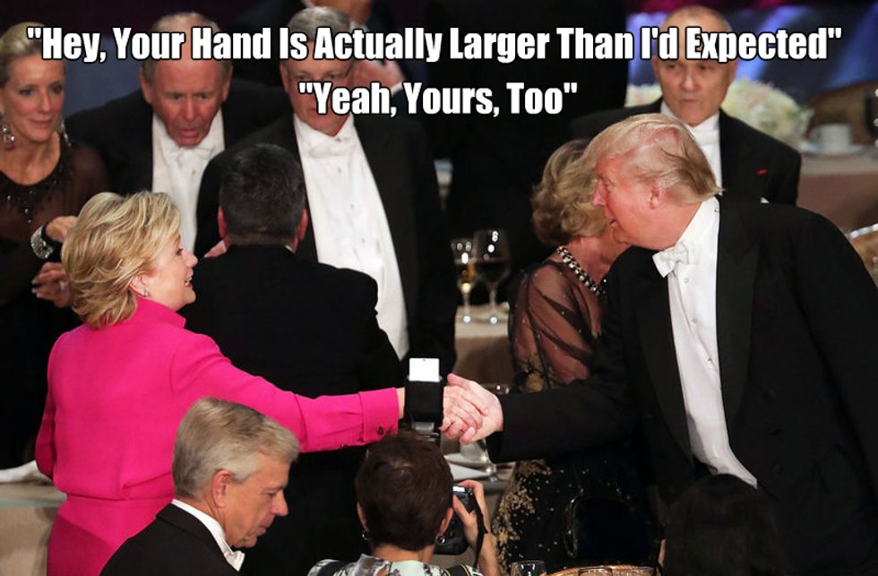 Donald Trump And Hillary Clinton Trade 'Jokes' At Al Smith Dinner, Civilian Casualties Limited