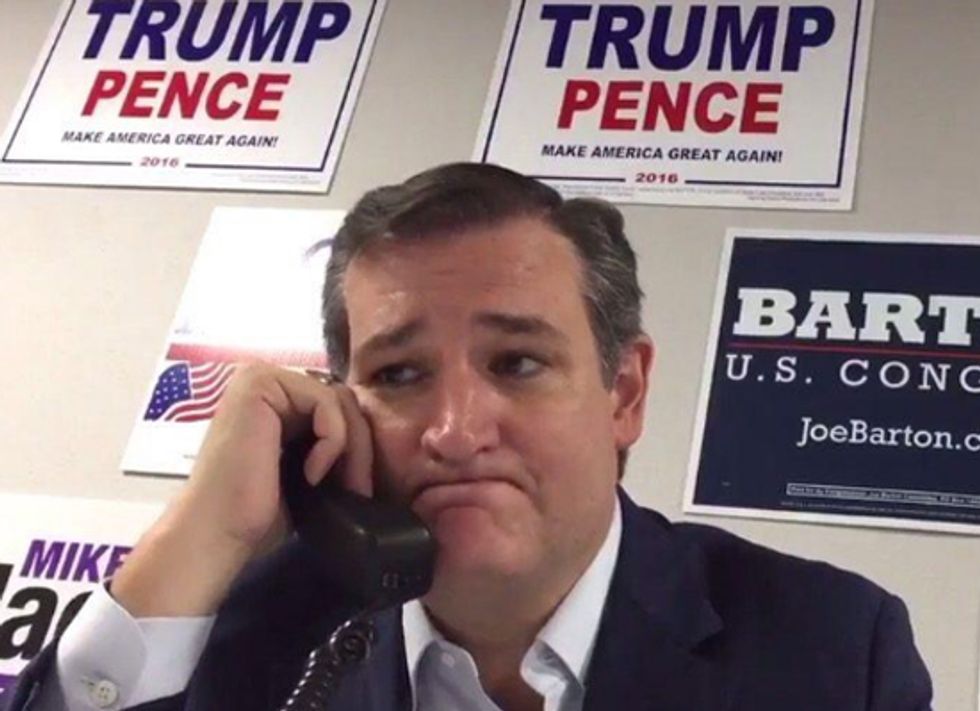 Sad Ted Cruz Phone-Banks For 'Nominee' He 'Supports,' Whomever That Might Be, No Way To Know