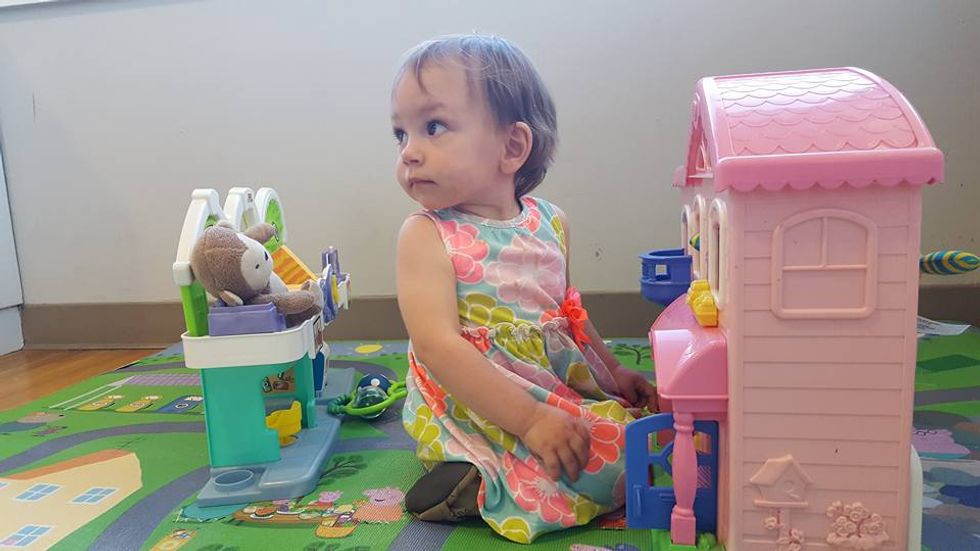 Your Weekly Top Ten Features Wonkette Baby PLAYING WITH A DOLLHOUSE!