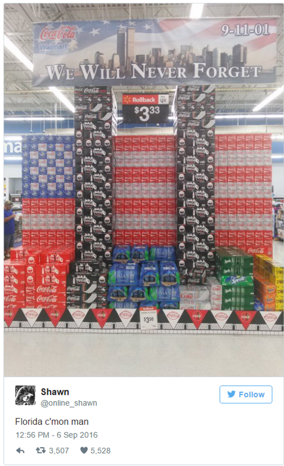 Walmart And Coca Cola Team Up For 2016's Best 9/11 Tribute!