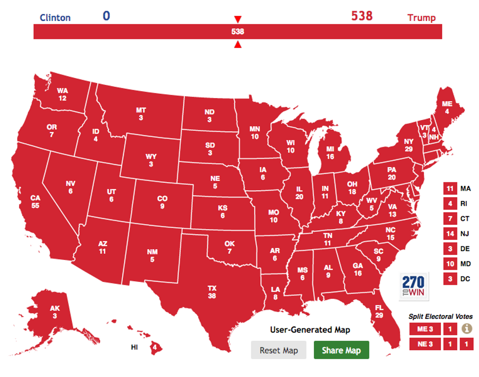 How Many Blue States Is Donald Trump Imaginary Winning In This Week? So Many!