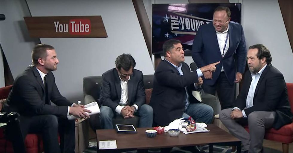 Alex Jones, Roger Stone And Cenk Uygur Come Near To Fisticuffs To Decide Biggest Asshole