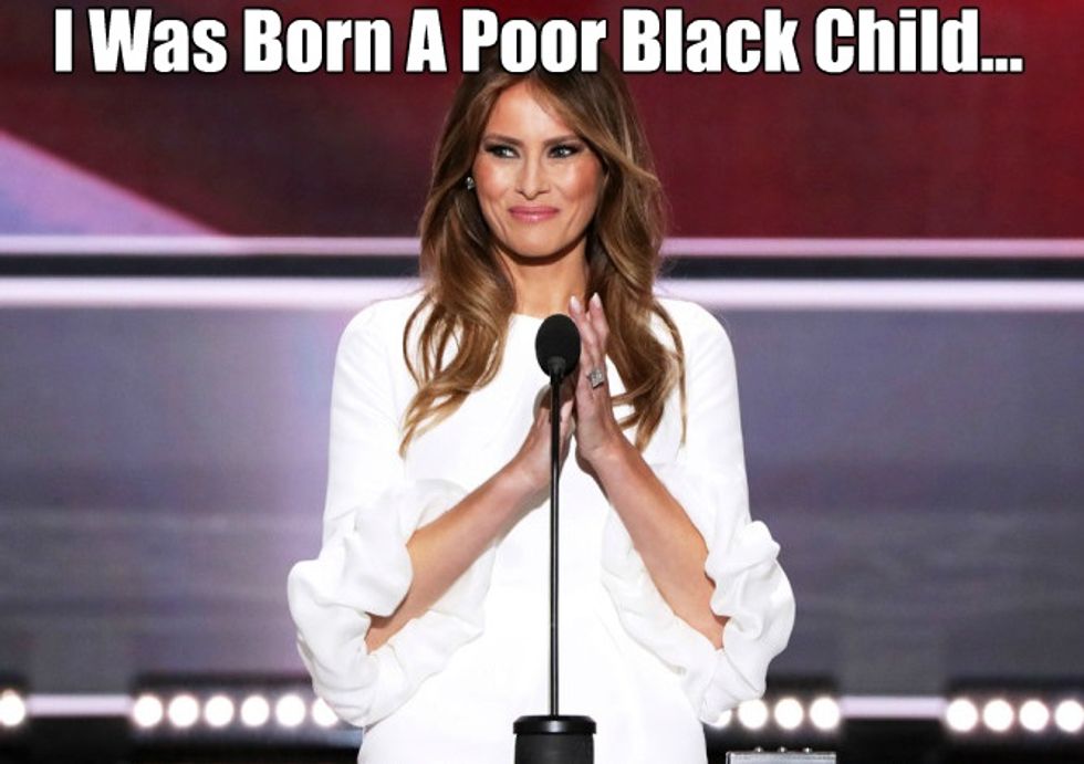 Melania Trump Copied Michelle Obama's Homework. Trump Camp Says You Didn't See What You Just Saw