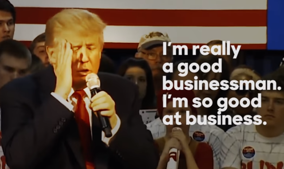 Hillary Clinton Can't Stop Laffing At Piss-Poor Businessman Donald Trump