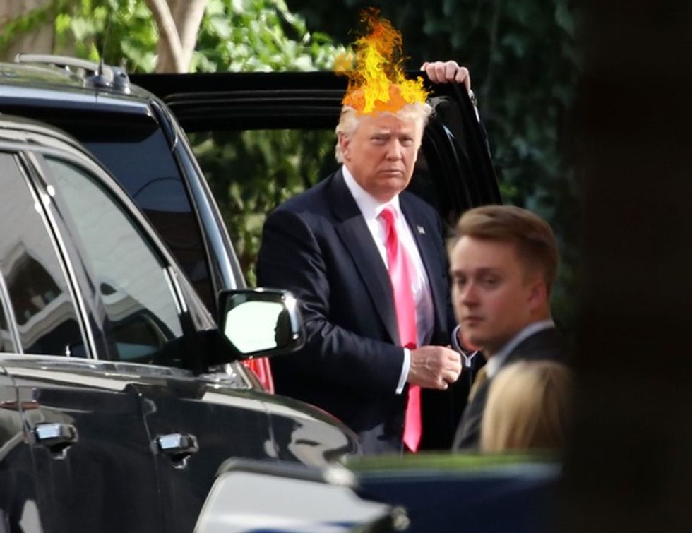 Donald Trump Goes Over Bigly With Republican Senators In 'Dumpster Fire' Of A Meeting