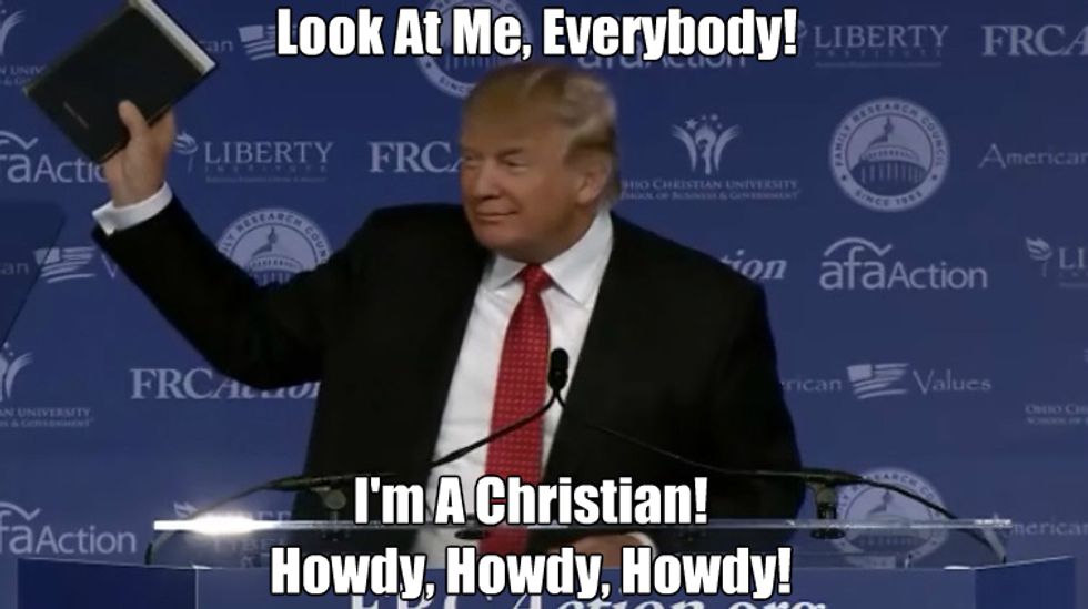 Super Christian Donald Trump Thinks Ben Carson's Weird Religion Is Weird