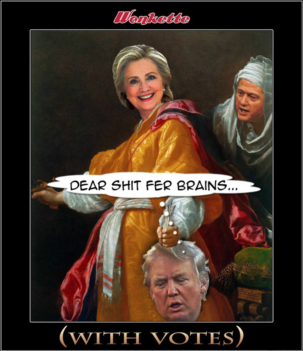 Deleted Comments: Why Is Hillary Clinton Cutting Off Donald Trump's Head With Renaissance Art?