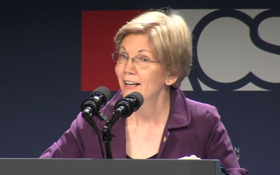 Let's Watch Elizabeth Warren Give Donald Trump A Wedgie And Take His Lunch Money