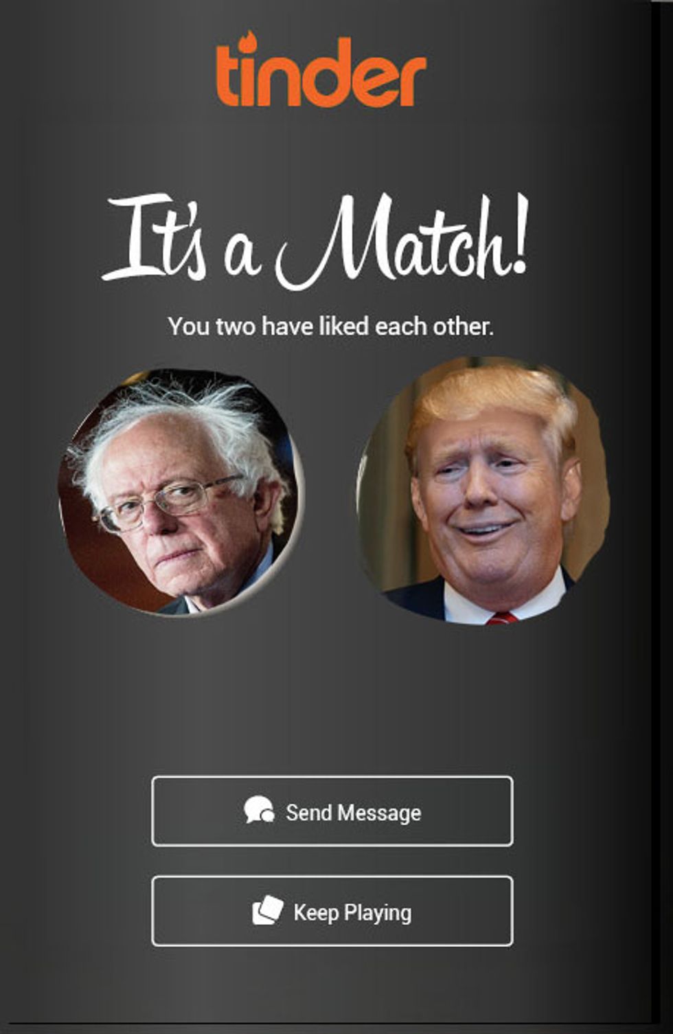 Bernie Lovers and Trumpkins Find Sexytime in Cyberspace