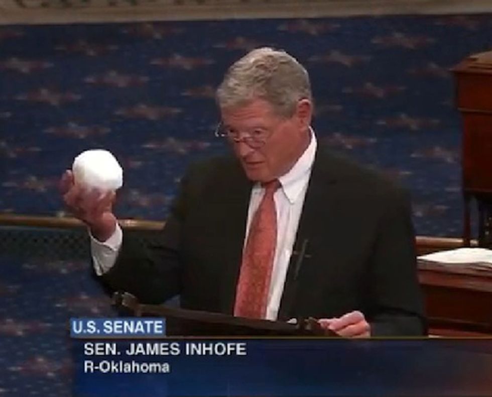 Congressjerks Threaten To Bomb Paris Climate Talks With Snowballs, Derp