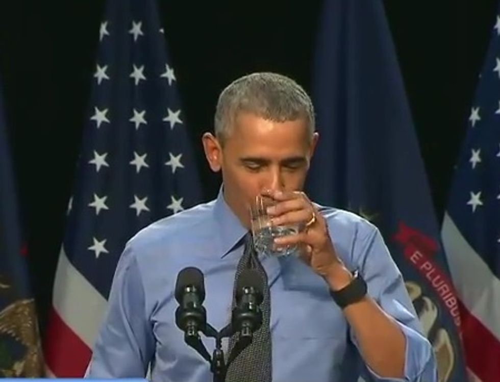 Barack Obama Goes To Flint, Promises To Lay Some Pipe