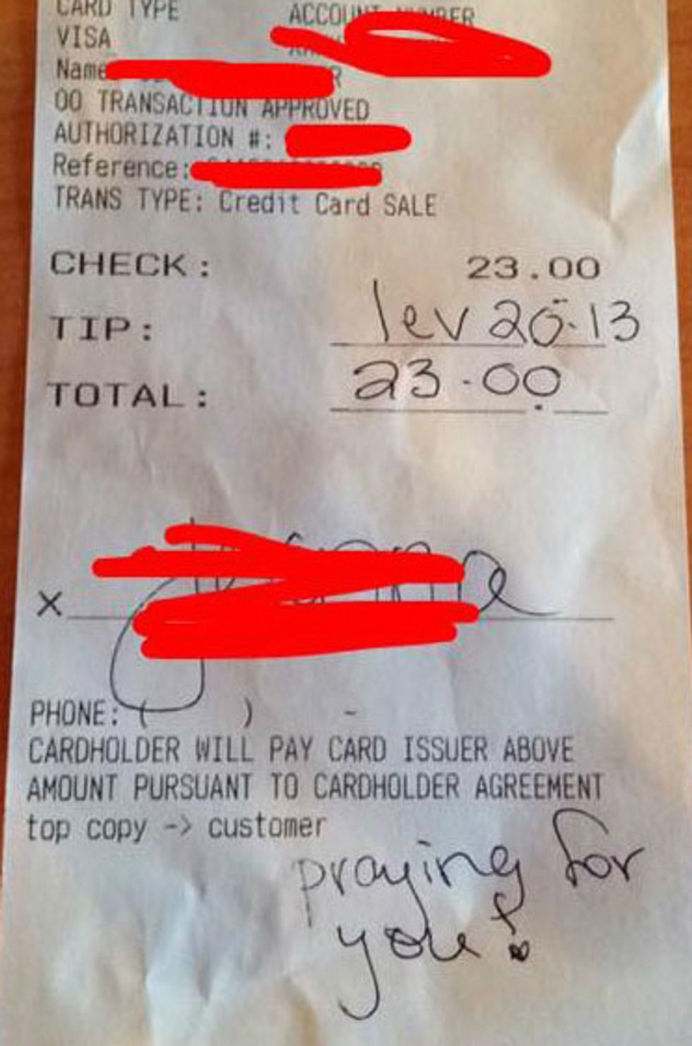 Hey, Maybe Don't Tell Gay Servers You Hope They Get Stoned (At Least Not With Rocks)